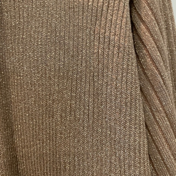 JM Collection gold shimmer shawl collar sweater 3X - Picture 5 of 5